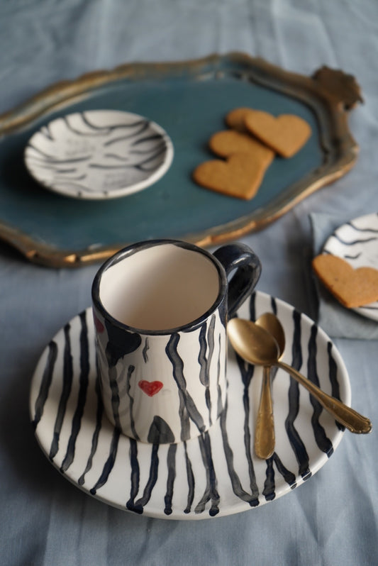 Tazza mug – Decoro zebrato con cuore