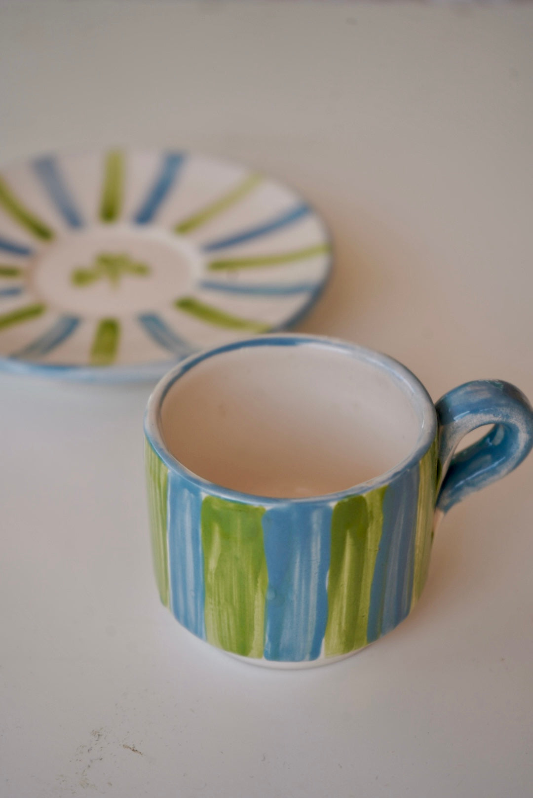 Tazzina da caffè con piattino – Collezione Righe Pop