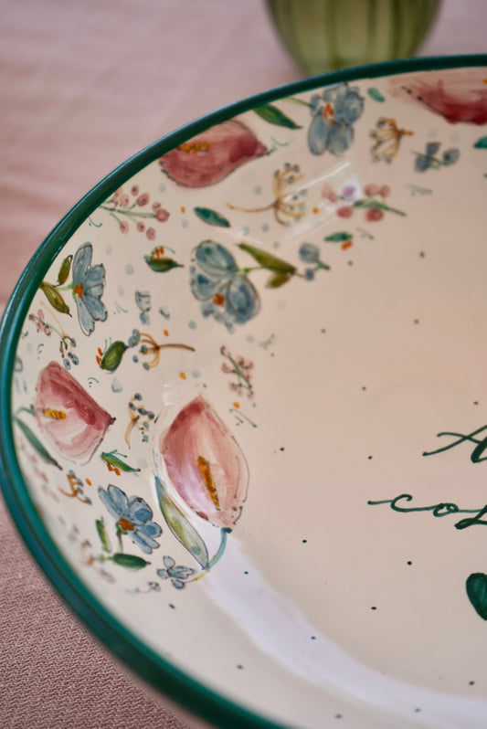 Ciotola decorata "Alle cose belle" – Ø 26 cm