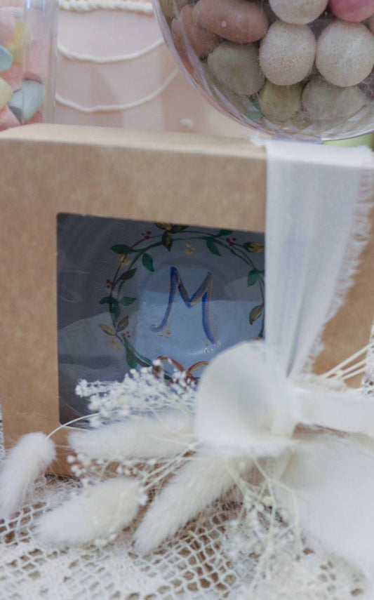 Piattino Decorativo con Iniziali – Diametro 12 cm