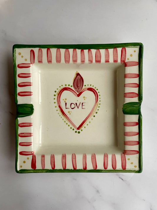 Posacenere cuore sacro – Ceramica artigianale