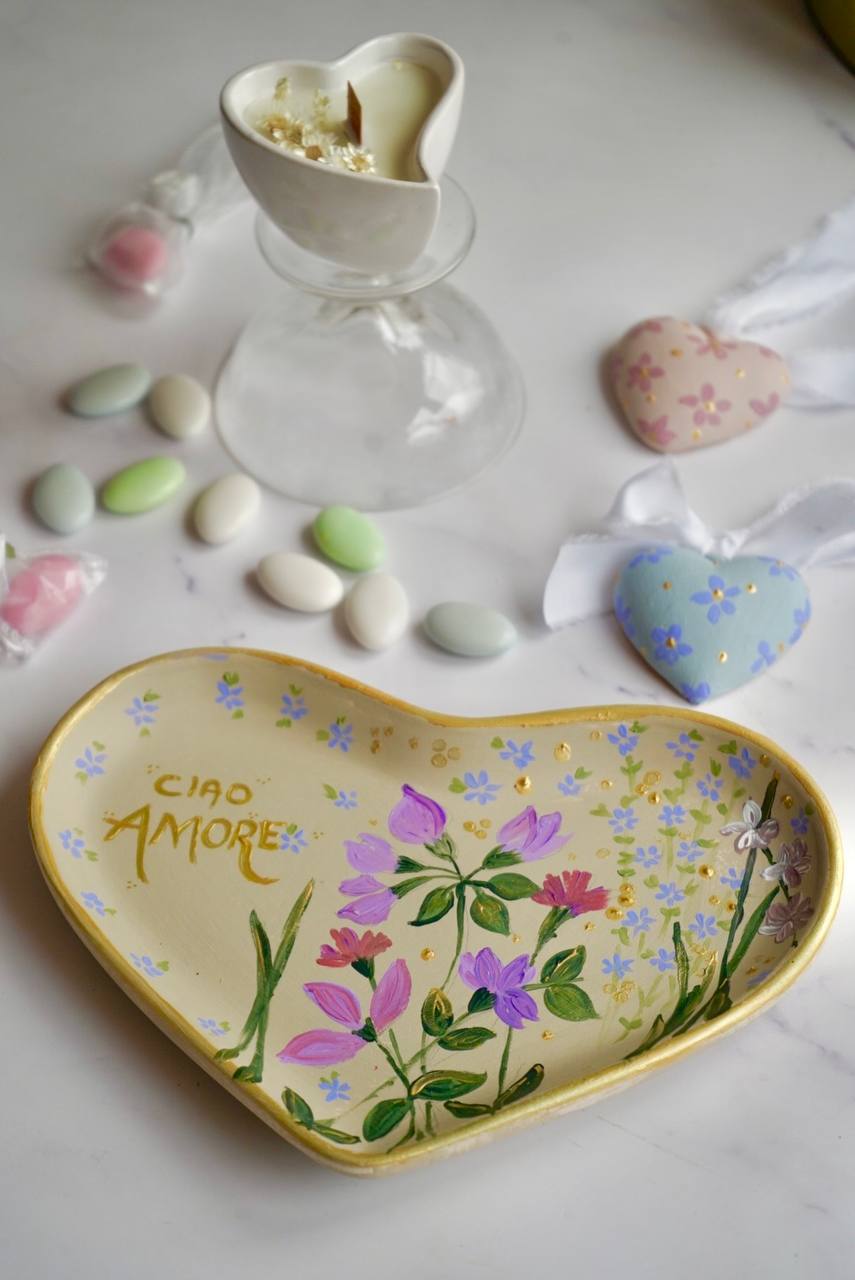 Piattino a forma di cuore – Versione decorativa | 14 x 23 cm