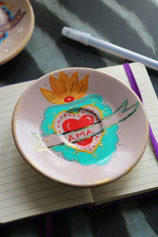 Piattino Decorativo Cuore Sacro – Diametro 12 cm