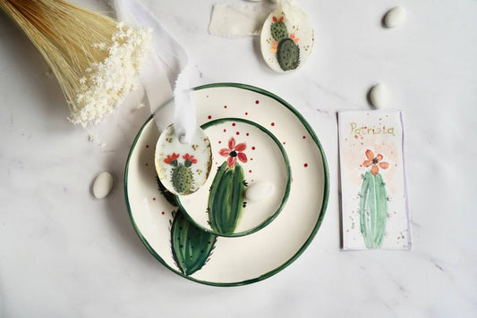 Segnalibro acquerellato con nome – Decoro Fico d’India | Collezione Fico d’India