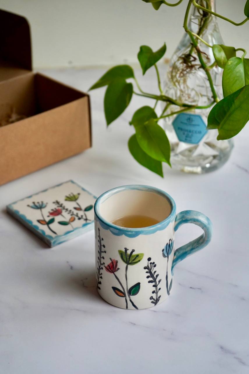 Tazza mug con mattonella – Collezione Fiori di Primavera