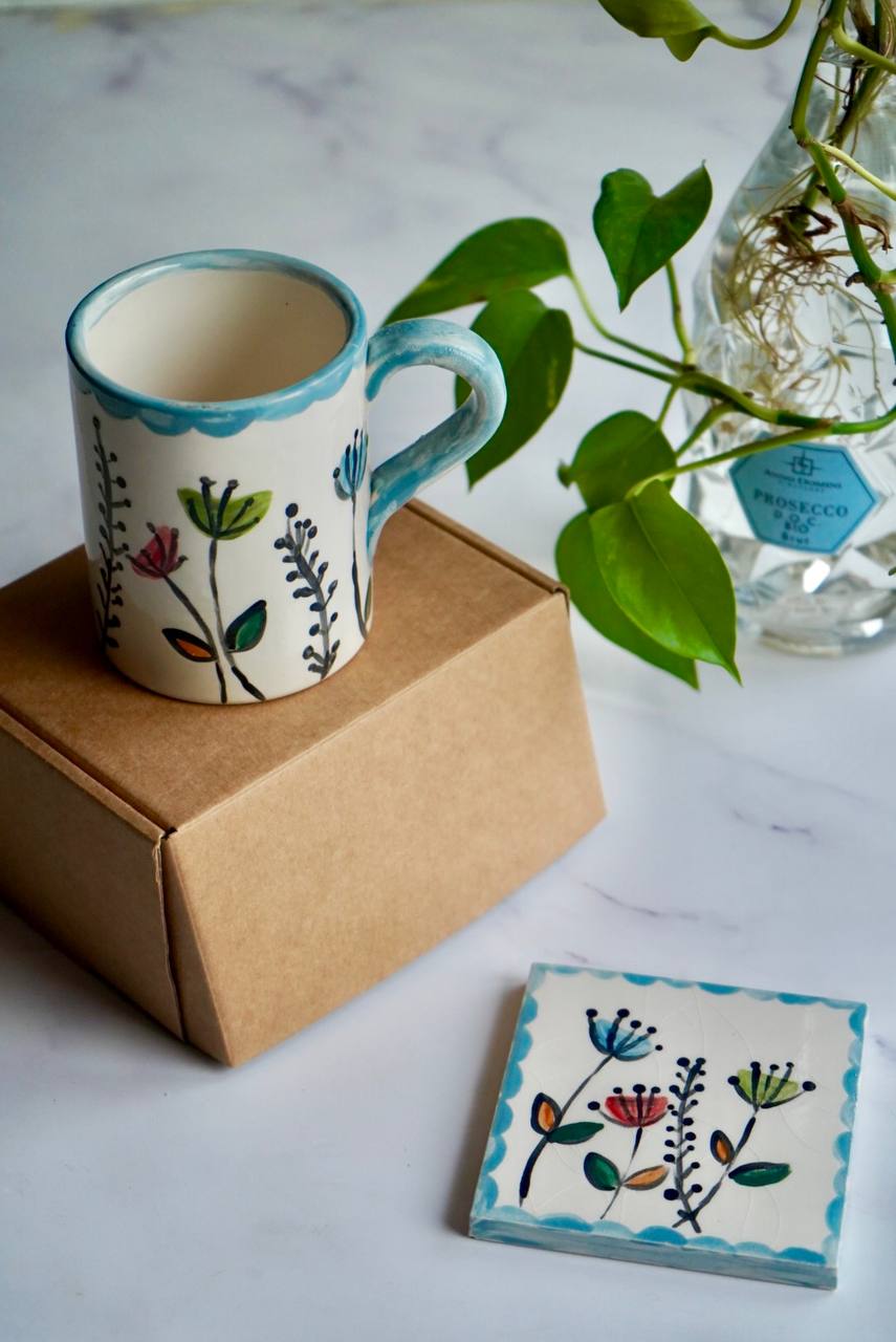 Tazza mug con mattonella – Collezione Fiori di Primavera