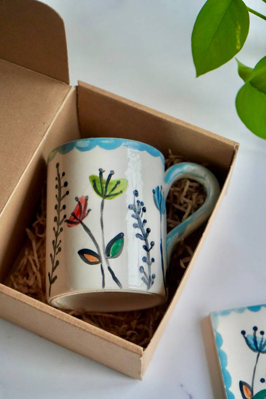 Tazza mug con mattonella – Collezione Fiori di Primavera