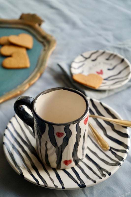Tazza mug – Decoro zebrato con cuore