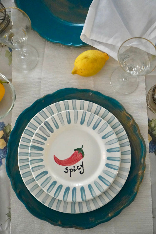 Piatto piccolo "Spicy" – Collezione Righe Pop