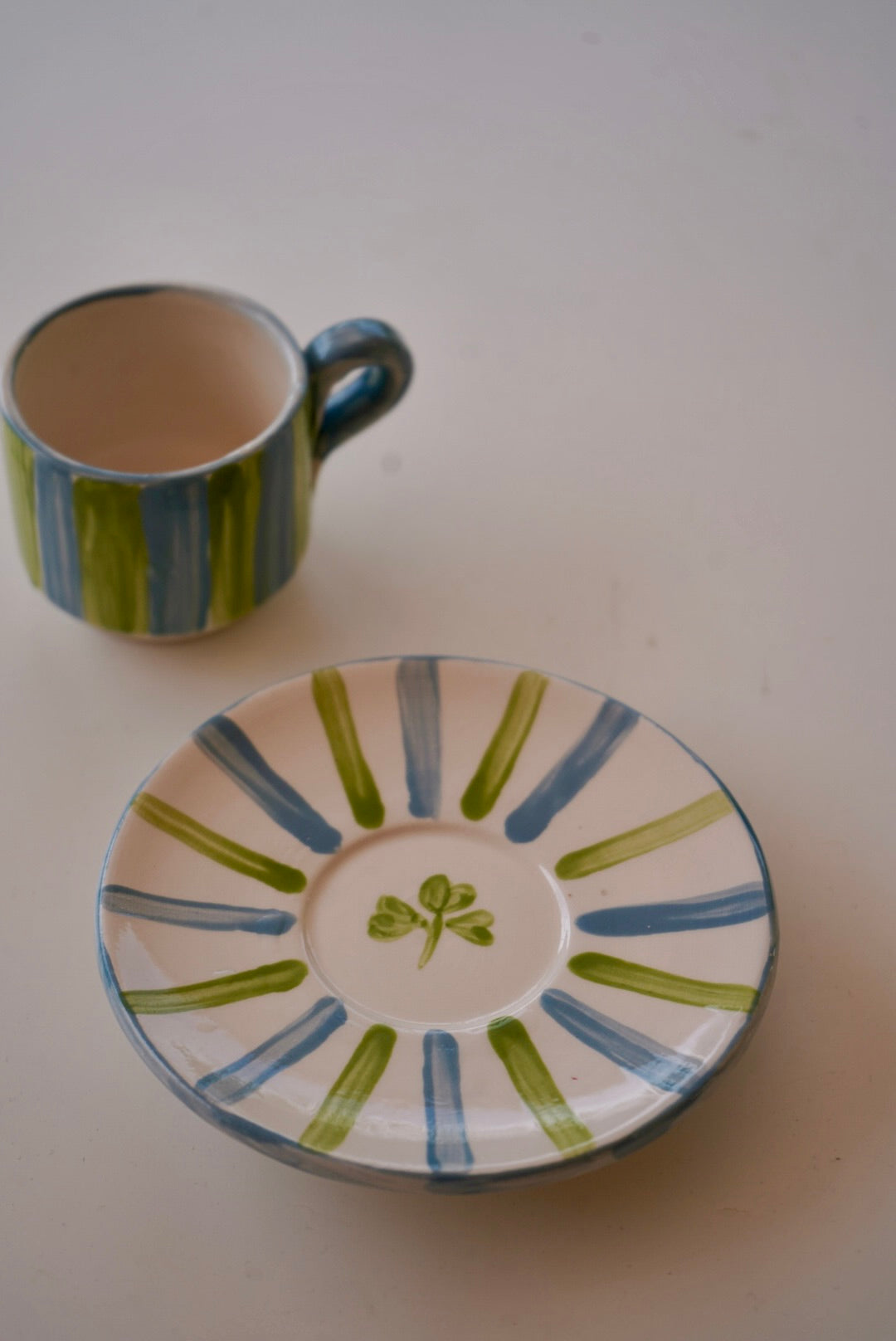 Tazzina da caffè con piattino – Collezione Righe Pop