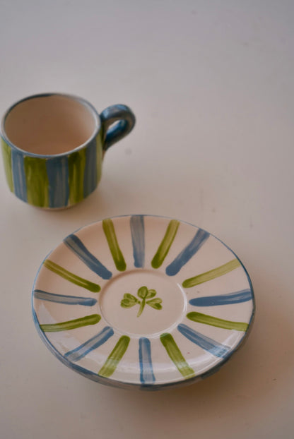 Tazzina da caffè con piattino – Collezione Righe Pop