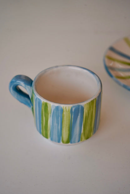 Tazzina da caffè con piattino – Collezione Righe Pop