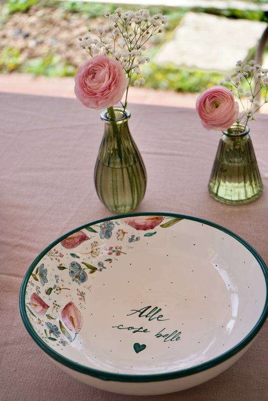 Ciotola decorata "Alle cose belle" – Ø 26 cm