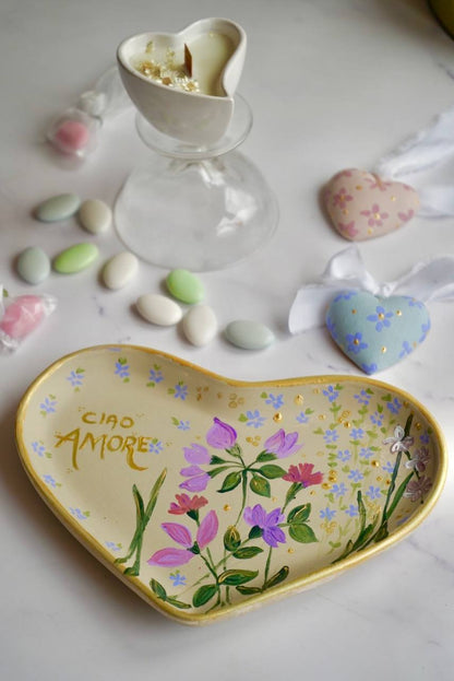 Piattino a forma di cuore – Versione decorativa | 14 x 23 cm